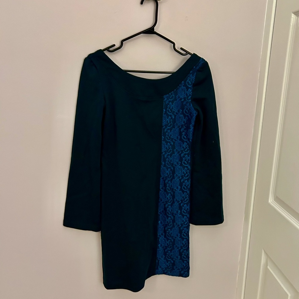 Designed in Canada Elegant Teal Lace Dress
